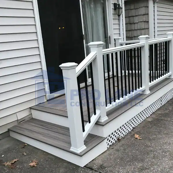 White Railing Porch Steps Essex County New Jersey